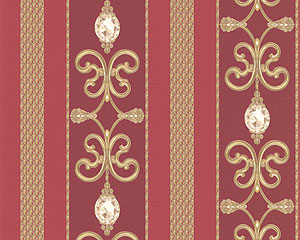 AS Tapete rot gold Stil Ornamente Streifen online kaufen
