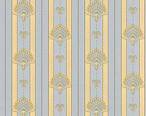AS Tapete blau beige gold Stil Ornamente Streifen kaufen
