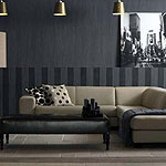 Textiltapete Vliestapete grau schwarz Streifen Muster Omexco Amazone Textiltapete-02 - Stiltapete Omexco