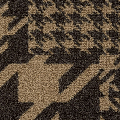 Teppichboden Nordpfeil Vorwerk mit Pepita Muster Meterware 4m breit in schwarz beige