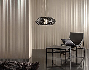 Omexco Mica Mineral Tapeten beige silber metallic senkrechte Streifen Tapete online kaufen
