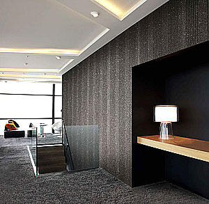 Omexco Mica Mineral Tapeten beige silber metallic waagerechte Streifen Tapete online kaufen