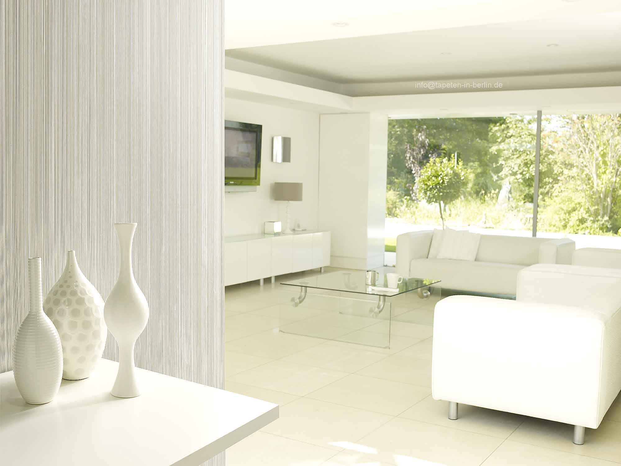 Lincrusta Stil Tapete Wohnzimmer hellgrau weiss Streifen online kaufen