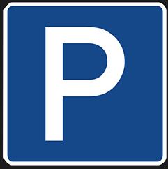 Parkplatz hinter dem Geschäft