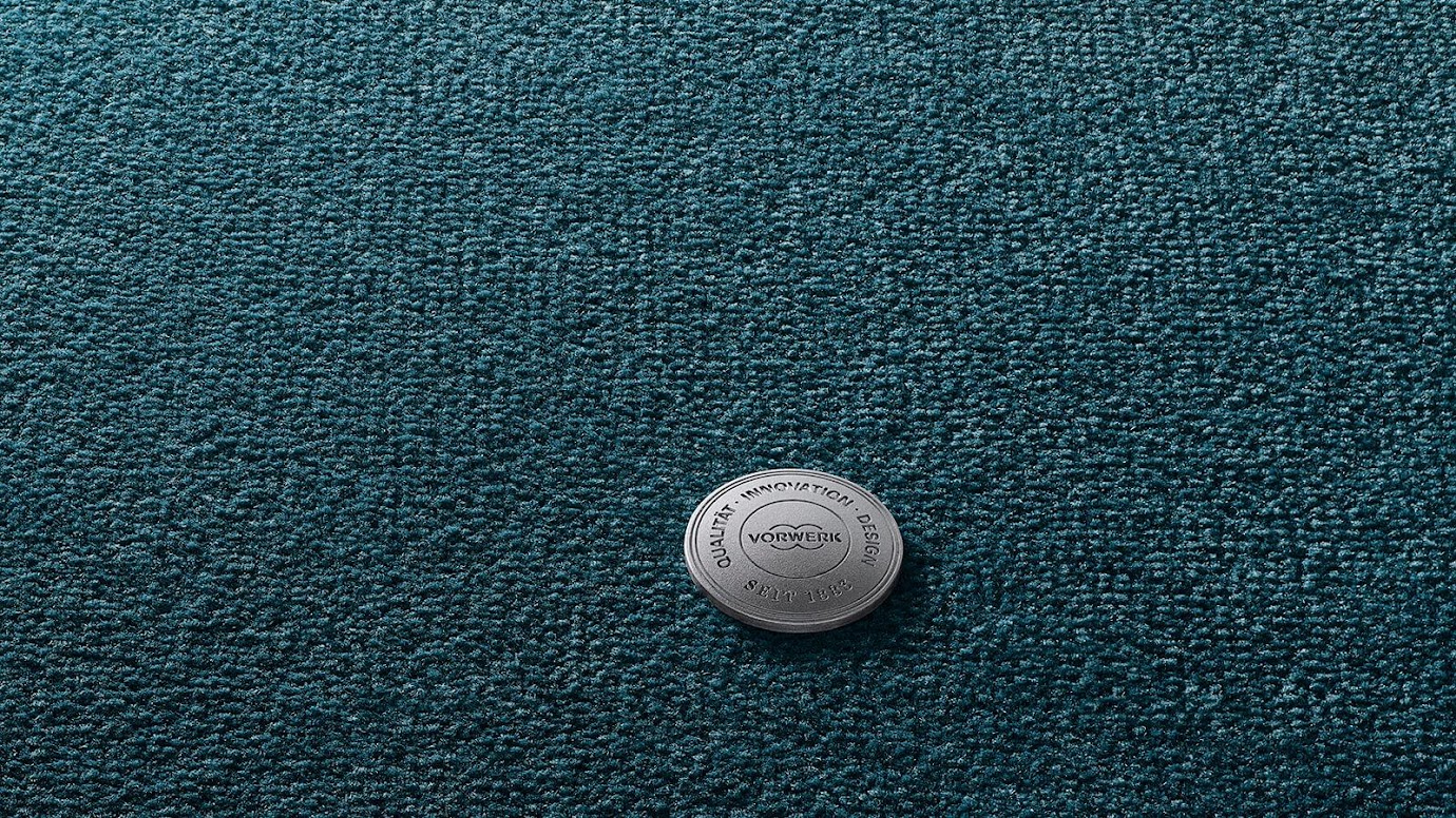 Teppichboden Auslegware Schlinge uni türkis blau Meterware Vorwerk in Berlin kaufen
