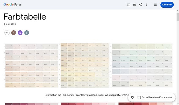 Farbtabelle aller Farben, aus dem Farbenfachgeschäft günstig online kaufen u. liefern lassen
