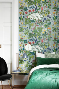 Raumbild Schlafzimmer - Tapeten Idee Blumen Aurora Bedroom aus Berlin Deutschland