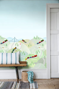 Raumbild Kinderzimmer - Tapeten Idee Kinder Mini Tapetenbild hills aus Berlin Deutschland