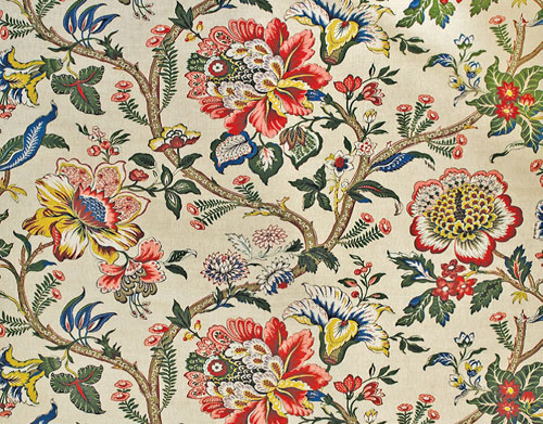 Seltener englischer Stoff Meterware Baumwolle Blumen Motiv in Berlin online kaufen