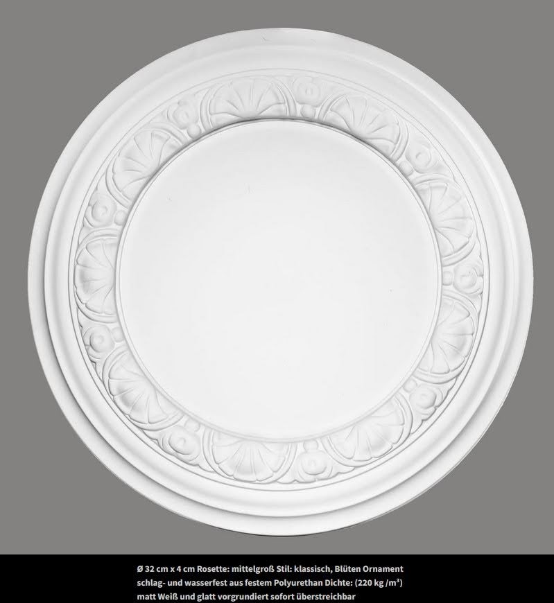 Decken Rosette im traditionellen Stil aus festem Polyurethan in Berlin und online kaufen