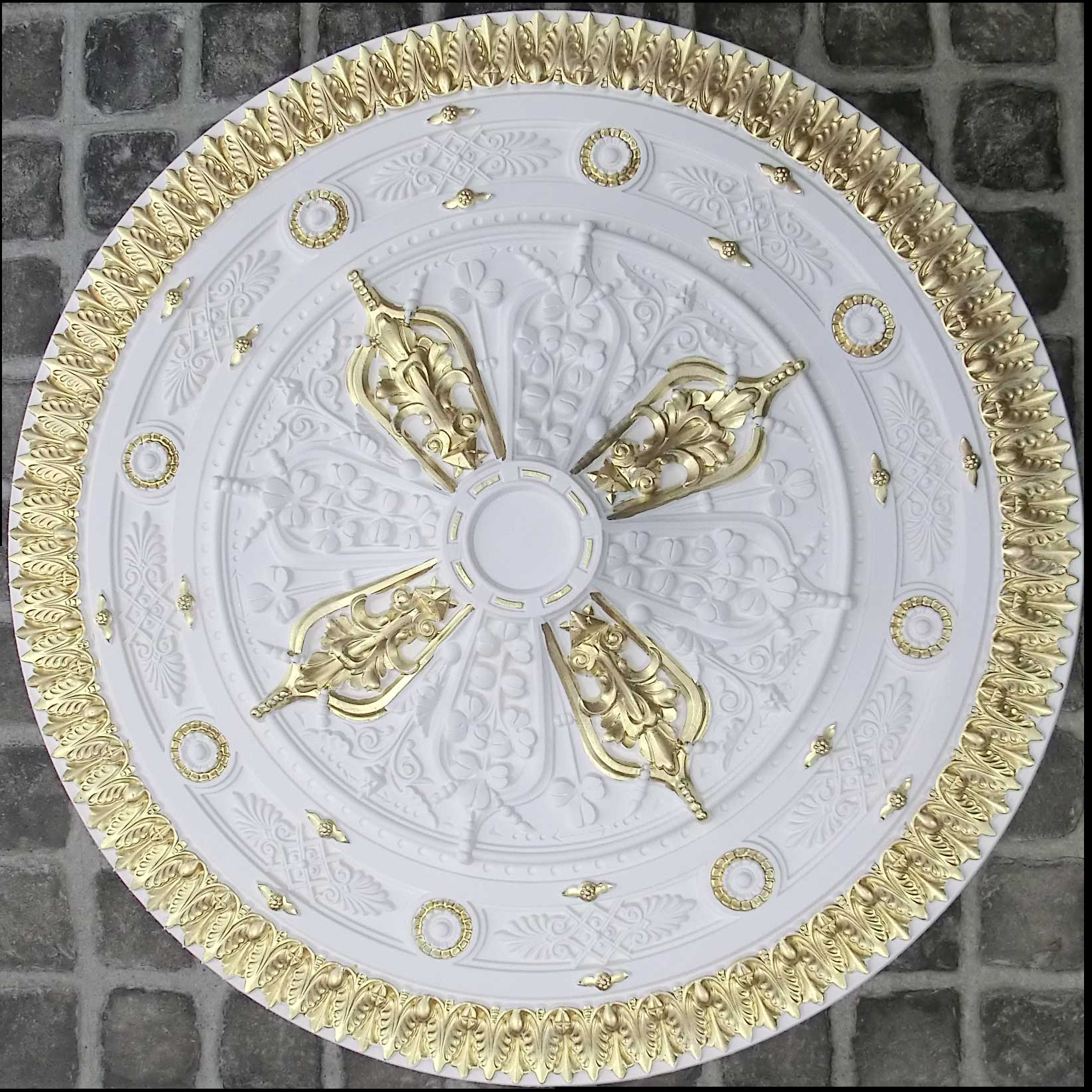 Zierprofile Decken Rosette gold weiss Barock Rokoko Stil aus Berlin online kaufen