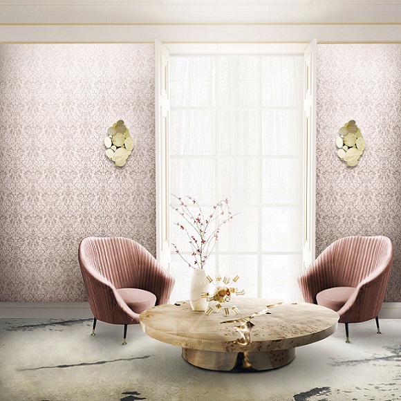 Luxus Tapeten - Barock Stil Tapete silber rosa aus Berlin online kaufen
