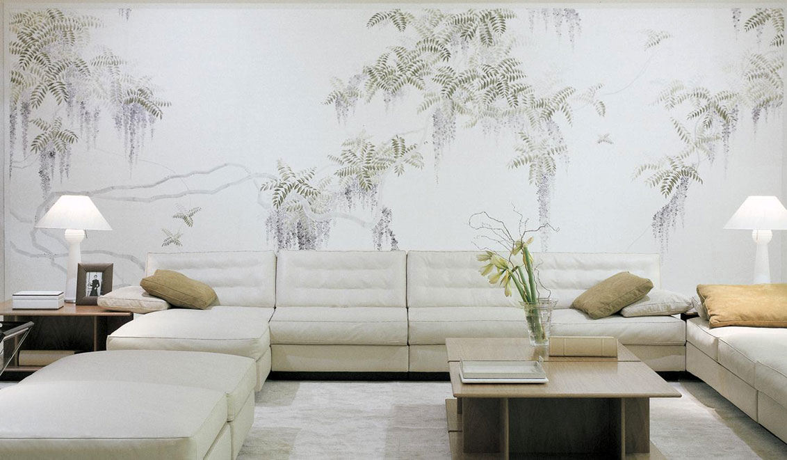exclusive Luxus Tapete Wandgestaltung handgemalt online kaufen