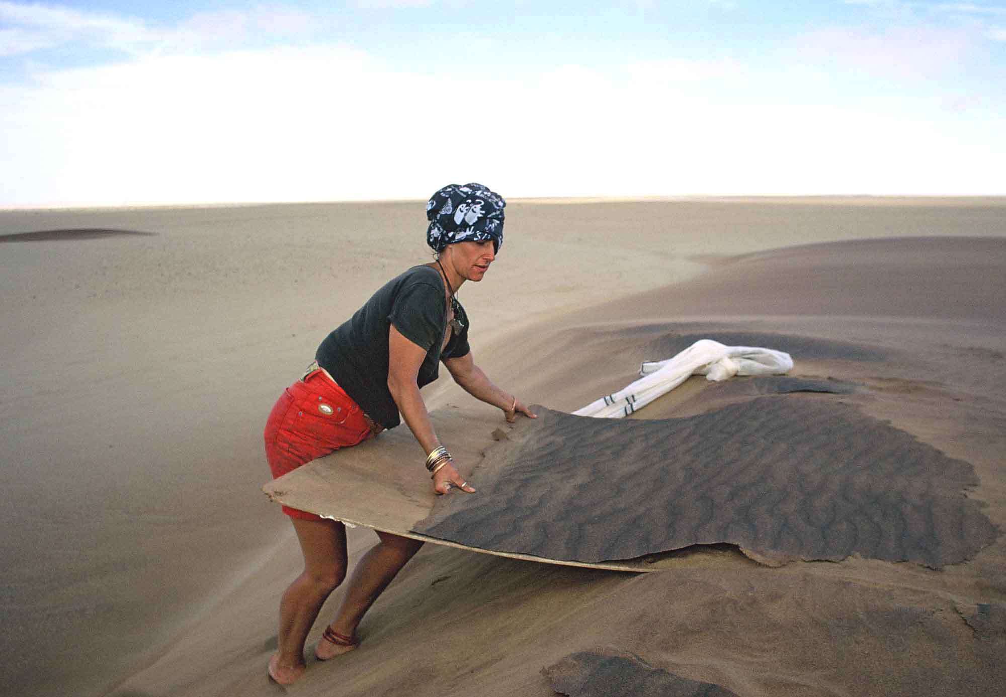eine Sand Tapete entsteht